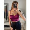 Top na ramínka dámské (S/M ONE SIZE) ITALSKÁ MÓDA IMPBB22C23443/DR (Velikost S/M/L, Barva Černá)