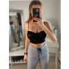 Top na ramínka dámské (S/M ONE SIZE) ITALSKÁ MÓDA IMPBB22C23443/DR (Velikost S/M/L, Barva Černá)