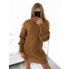 Svetr alá šaty pletený prodloužený rolák dlouhý rukáv dámský (S/M/L ONE SIZE) ITALSKÁ MÓDA imwb22272/DR (Velikost M/L, Barva béžová)