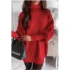 Svetr alá šaty pletený prodloužený rolák dlouhý rukáv dámský (S/M/L ONE SIZE) ITALSKÁ MÓDA imwb22272/DR (Velikost M/L, Barva béžová)