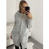 Svetr pletený prodloužený zapínací dlouhý rukáv dámský (M/L/XL ONE SIZE) ITALSKÁ MÓDA IMD22726/DR (Velikost M/L, Barva Černá)