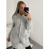 Svetr pletený prodloužený zapínací dlouhý rukáv dámský (M/L/XL ONE SIZE) ITALSKÁ MÓDA IMD22726/DR (Velikost M/L, Barva Černá)