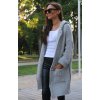 Svetr pletený prodloužený zapínací dlouhý rukáv dámský (M/L/XL ONE SIZE) ITALSKÁ MÓDA IMD22726/DR (Velikost M/L, Barva Černá)