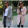 Svetr pletený prodloužený zapínací dlouhý rukáv dámský (M/L/XL ONE SIZE) ITALSKÁ MÓDA IMD22726/DR (Velikost M/L, Barva Černá)