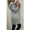 Svetr pletený prodloužený zapínací dlouhý rukáv dámský (M/L/XL ONE SIZE) ITALSKÁ MÓDA IMD22726/DR (Velikost M/L, Barva Černá)
