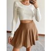 Sukně krátká úpletová teplá dámské (S/M ONE SIZE) ITALSKÁ MÓDA IMPBB22Z8040/DR (Velikost S/M/L, Barva bílá)