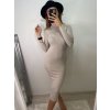 Šaty dlouhý rukáv rolák úpletové dámské (S/M ONE SIZE) ITALSKÁ MÓDA IMPBB22Z7003/DR (Velikost S/M/L, Barva Černá)