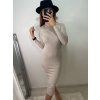 Šaty dlouhý rukáv rolák úpletové dámské (S/M ONE SIZE) ITALSKÁ MÓDA IMPBB22Z7003/DR (Velikost S/M/L, Barva Černá)
