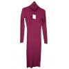 Šaty dlouhý rukáv rolák úpletové dámské (S/M ONE SIZE) ITALSKÁ MÓDA IMPBB22Z7003/DR (Velikost S/M/L, Barva Černá)