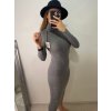 Šaty dlouhý rukáv rolák úpletové dámské (S/M ONE SIZE) ITALSKÁ MÓDA IMPBB22Z7003/DR (Velikost S/M/L, Barva Černá)