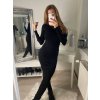 Šaty dlouhý rukáv  úpletové teplé dámské (S/M ONE SIZE) ITALSKÁ MÓDA IMPBB22Z5095/DR (Velikost S/M/L, Barva Černá)