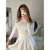 Svetr s rolákem úpletový dlouhý rukáv dámské (S/M ONE SIZE) ITALSKÁ MÓDA IMPBB22Z5117/DR (Velikost S/M/L, Barva bílá)