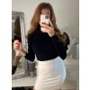 Svetr s rolákem úpletový dlouhý rukáv dámské (S/M ONE SIZE) ITALSKÁ MÓDA IMPBB22Z5117/DR (Velikost S/M/L, Barva bílá)