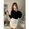 Svetr s rolákem úpletový dlouhý rukáv dámské (S/M ONE SIZE) ITALSKÁ MÓDA IMPBB22Z5117/DR (Velikost S/M/L, Barva bílá)