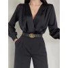Body alá halenka elegantní saténové  dlouhý rukáv dámské (S/M ONE SIZE) ITALSKÁ MÓDA IMM22LS17519/DR (Velikost S/M/L, Barva bílá)