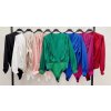 Body alá halenka elegantní saténové  dlouhý rukáv dámské (S/M ONE SIZE) ITALSKÁ MÓDA IMM22LS17519/DR (Velikost S/M/L, Barva bílá)