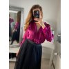Body alá halenka elegantní saténové  dlouhý rukáv dámské (S/M ONE SIZE) ITALSKÁ MÓDA IMM22LS17519/DR (Velikost S/M/L, Barva bílá)