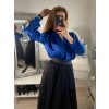Body alá halenka elegantní saténové  dlouhý rukáv dámské (S/M ONE SIZE) ITALSKÁ MÓDA IMM22LS17519/DR (Velikost S/M/L, Barva bílá)