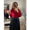 Body alá halenka elegantní saténové  dlouhý rukáv dámské (S/M ONE SIZE) ITALSKÁ MÓDA IMM22LS17519/DR (Velikost S/M/L, Barva bílá)