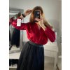 Body alá halenka elegantní saténové  dlouhý rukáv dámské (S/M ONE SIZE) ITALSKÁ MÓDA IMM22LS17519/DR (Velikost S/M/L, Barva bílá)