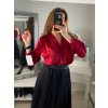 Body alá halenka elegantní saténové  dlouhý rukáv dámské (S/M ONE SIZE) ITALSKÁ MÓDA IMM22LS17519/DR (Velikost S/M/L, Barva bílá)