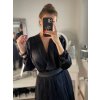 Body alá halenka elegantní saténové  dlouhý rukáv dámské (S/M ONE SIZE) ITALSKÁ MÓDA IMM22LS17519/DR (Velikost S/M/L, Barva bílá)