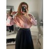 Body alá halenka elegantní saténové  dlouhý rukáv dámské (S/M ONE SIZE) ITALSKÁ MÓDA IMM22LS17519/DR (Velikost S/M/L, Barva bílá)