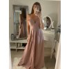 Šaty letní dlouhé na ramínka dámské (S/M ONE SIZE) ITALSKÁ MÓDA IMPBB22A11017/DR
