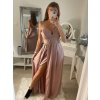 Šaty letní dlouhé na ramínka dámské (S/M ONE SIZE) ITALSKÁ MÓDA IMPBB22A11017/DR