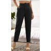 Kalhoty elegantní dlouhé dámské (S-XL) ITALSKÁ MÓDA IMM22MS12085C/DR (Velikost S, Barva Černá)