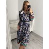 Šaty košilové s páskem dlouhý rukáv dámské (S/M ONE SIZE) ITALSKÁ MÓDA IMPLM22385100017/DR (Velikost S/M/L, Barva Černá)