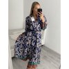 Šaty košilové s páskem dlouhý rukáv dámské (S/M ONE SIZE) ITALSKÁ MÓDA IMPLM22385100017/DR (Velikost S/M/L, Barva Černá)