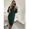 Šaty pletené s rolákem dlouhý rukáv dámské (S/M ONE SIZE) ITALSKÁ MÓDA IMM22MY21198/DR (Velikost S/M/L, Barva béžová)