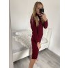 Šaty pletené s rolákem dlouhý rukáv dámské (S/M ONE SIZE) ITALSKÁ MÓDA IMM22MY21198/DR (Velikost S/M/L, Barva béžová)