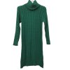 Šaty pletené s rolákem dlouhý rukáv dámské (S/M ONE SIZE) ITALSKÁ MÓDA IMM22MY21198/DR (Velikost S/M/L, Barva béžová)