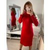 Šaty pletené s rolákem dlouhý rukáv dámské (S/M ONE SIZE) ITALSKÁ MÓDA IMM22MY21198/DR (Velikost S/M/L, Barva béžová)