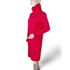 Šaty pletené s rolákem dlouhý rukáv dámské (S/M ONE SIZE) ITALSKÁ MÓDA IMM22MY21198/DR (Velikost S/M/L, Barva béžová)