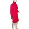 Šaty pletené s rolákem dlouhý rukáv dámské (S/M ONE SIZE) ITALSKÁ MÓDA IMM22MY21198/DR (Velikost S/M/L, Barva béžová)