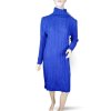 Šaty pletené s rolákem dlouhý rukáv dámské (S/M ONE SIZE) ITALSKÁ MÓDA IMM22MY21198/DR (Velikost S/M/L, Barva béžová)
