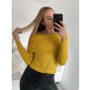 Svetr úpletový rolák dlouhý rukáv dámský (S/M ONE SIZE) ITALSKÁ MÓDA EXTRA ME IMM22FD5813/DR (Velikost S/M/L, Barva hnědá camel)
