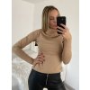 Svetr úpletový rolák dlouhý rukáv dámský (S/M ONE SIZE) ITALSKÁ MÓDA EXTRA ME IMM22FD5813/DR (Velikost S/M/L, Barva hnědá camel)