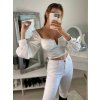 Top dlouhý rukáv saténový dámský (S/M ONE SIZE) ITALSKÁ MÓDA IMM22LS17258/DR
