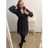 Šaty elegantní šifonové, žabičkování  dlouhý rukáv dámské nadrozměr (XL/2XL ONE SIZE) ITALSKá MóDA IM422VERONA