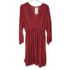 Šaty elegantní šifonové, žabičkování  dlouhý rukáv dámské nadrozměr (XL/2XL ONE SIZE) ITALSKá MóDA IM422VERONA