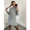Šaty pletené dlouhý rukáv dámské (S/M ONE SIZE) ITALSKá MóDA IM422989/DR
