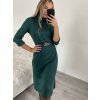 Šaty volnočasové teplé s rolákem a páskem dlouhý rukáv dámské (S/M ONE SIZE) ITALSKÁ MODA IMM22500/DR (Velikost S/M/L, Barva Černá)