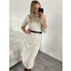 Šaty volnočasové teplé s rolákem a páskem dlouhý rukáv dámské (S/M ONE SIZE) ITALSKÁ MODA IMM22500/DR (Velikost S/M/L, Barva Černá)