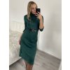 Šaty volnočasové teplé s rolákem a páskem dlouhý rukáv dámské (S/M ONE SIZE) ITALSKÁ MODA IMM22500/DR (Velikost S/M/L, Barva Černá)