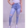 Rifle jeans dámské (25-31) P.O.P. SEVEN MA520pop5517/DR (Velikost 27, Barva modrá)
