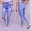 Rifle jeans dámské (25-31) P.O.P. SEVEN MA520pop5517/DR (Velikost 27, Barva modrá)